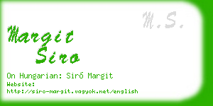 margit siro business card